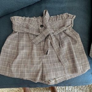Limiter High Waisted Boutique Shorts - plaid M